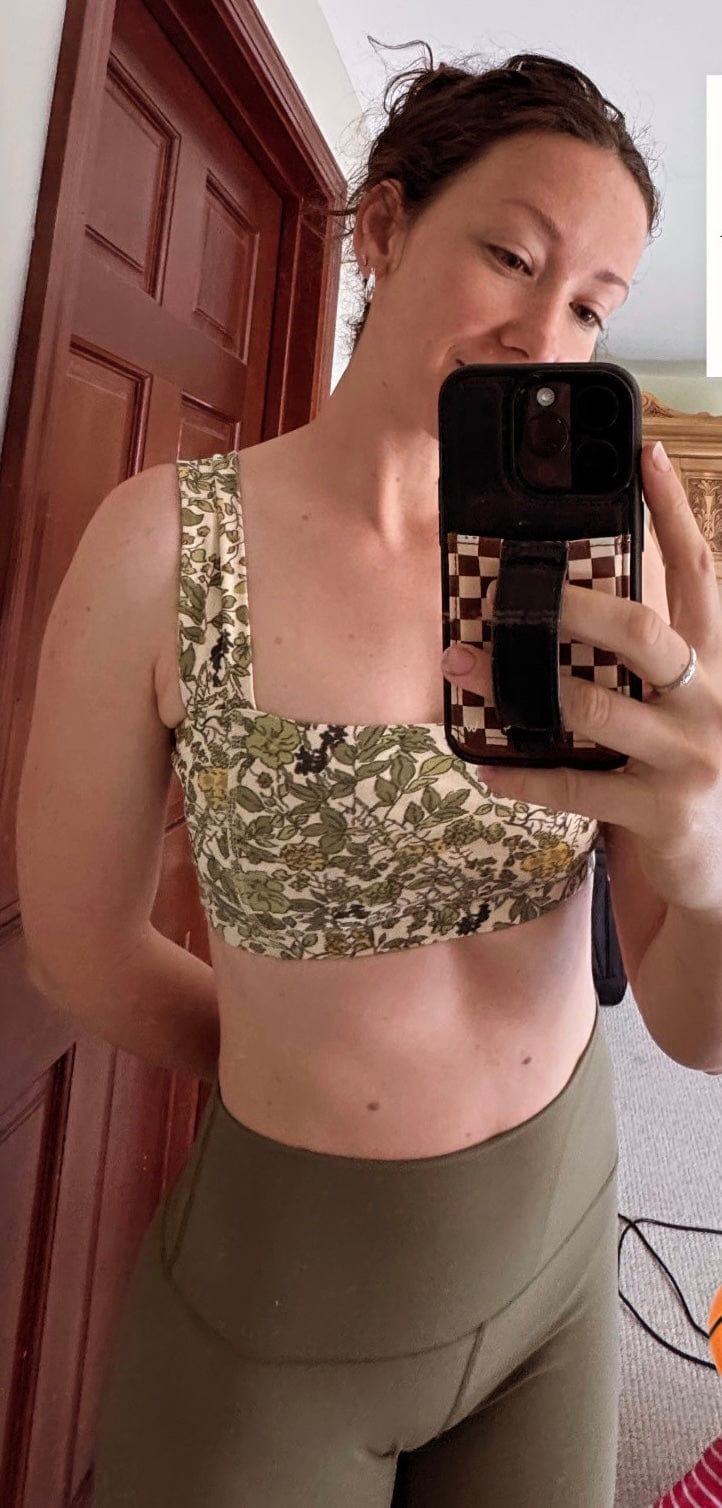 Square Neck Organic Cotton Sports Bra