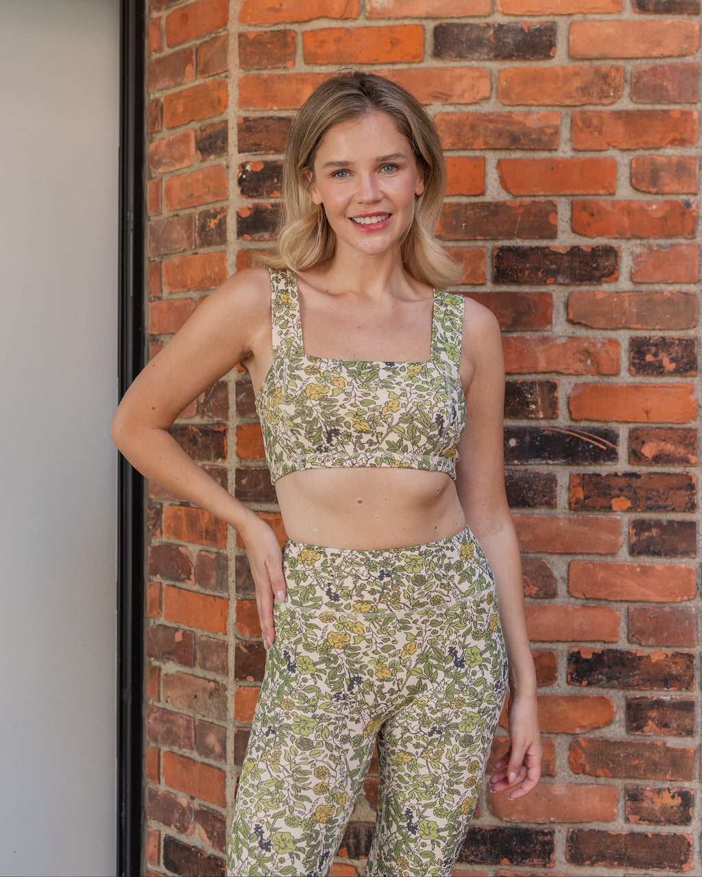 Square Neck Organic Cotton Sports Bra