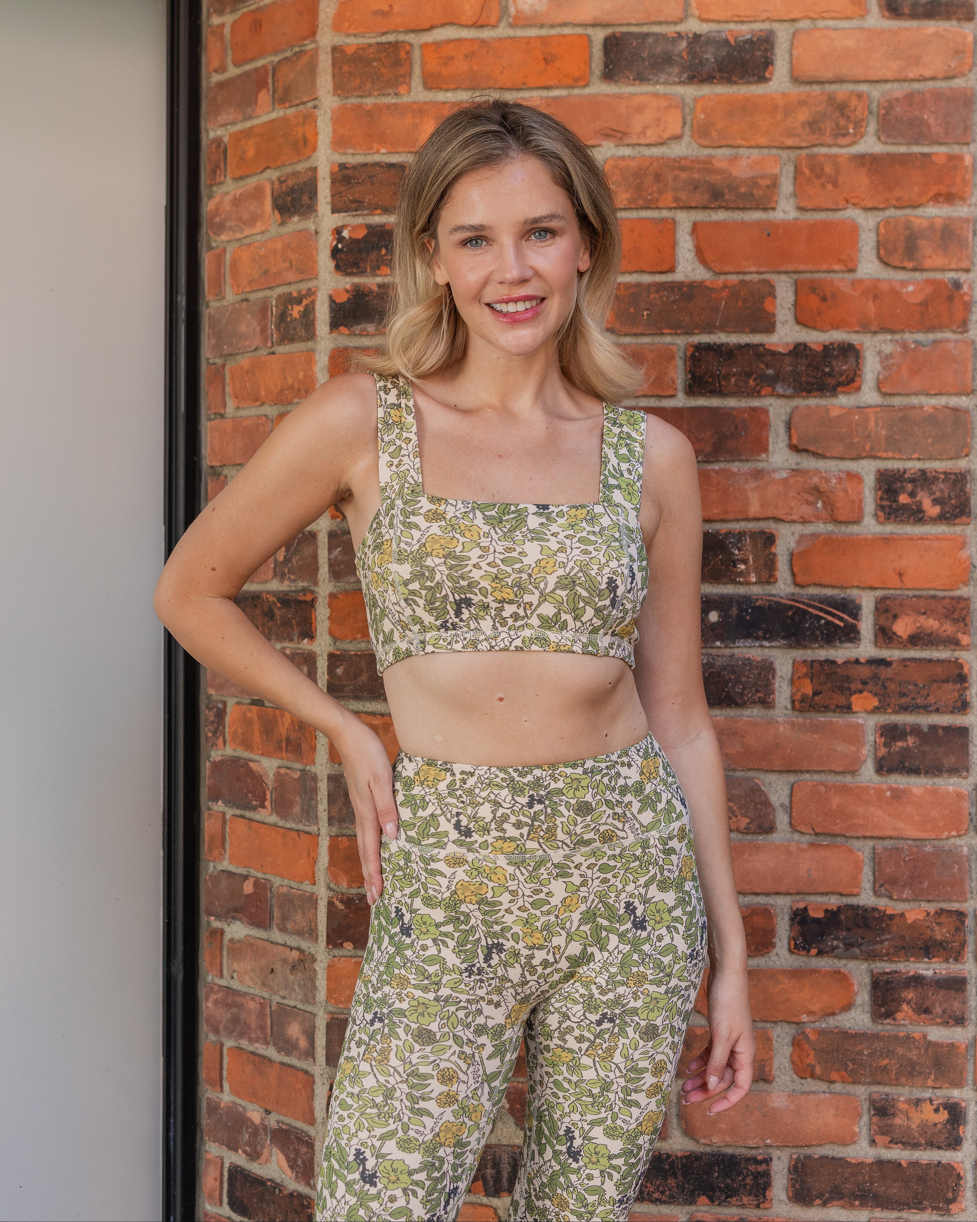 Square Neck Organic Cotton Sports Bra