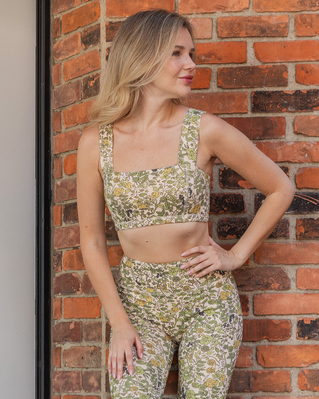 Square Neck Organic Cotton Sports Bra