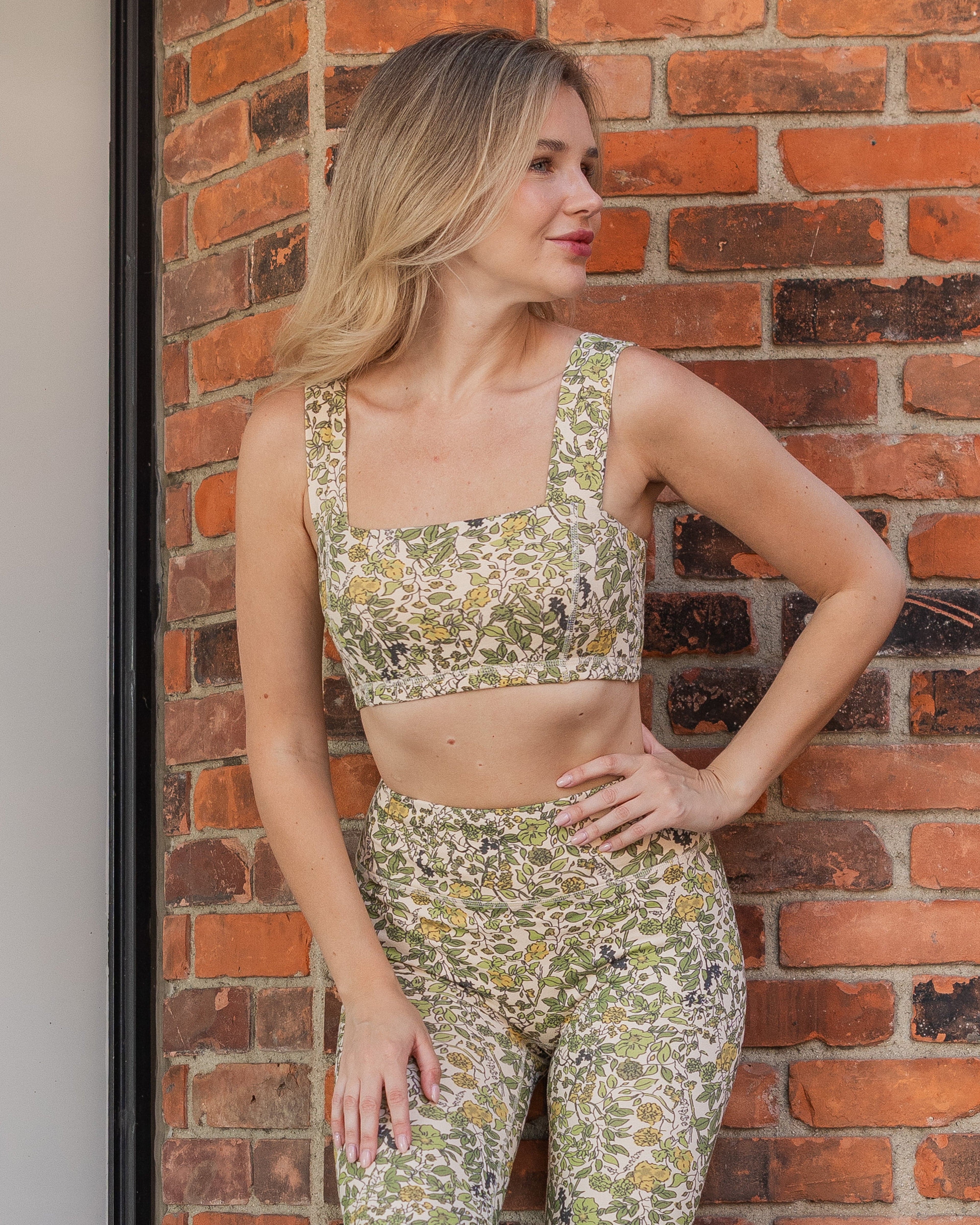 Square Neck Organic Cotton Sports Bra