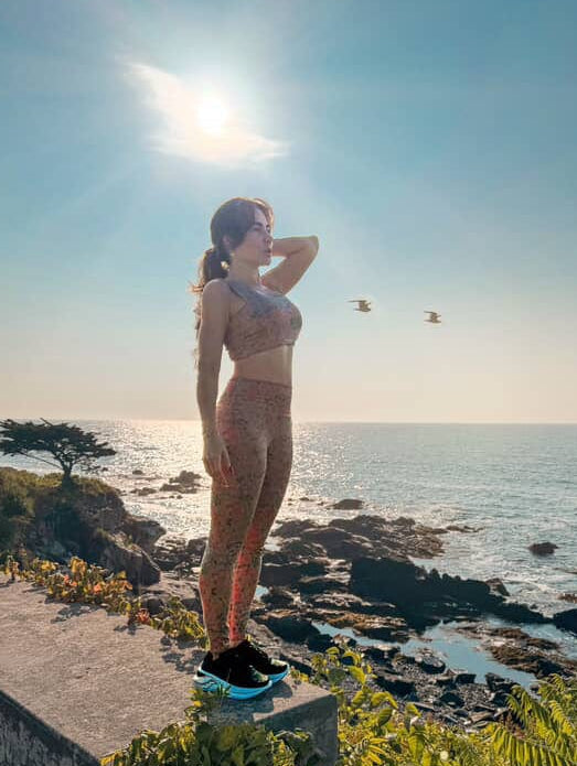 Square Neck Organic Cotton Sports Bra