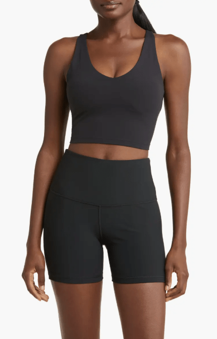 V Neck Organic Cotton Crop Tank