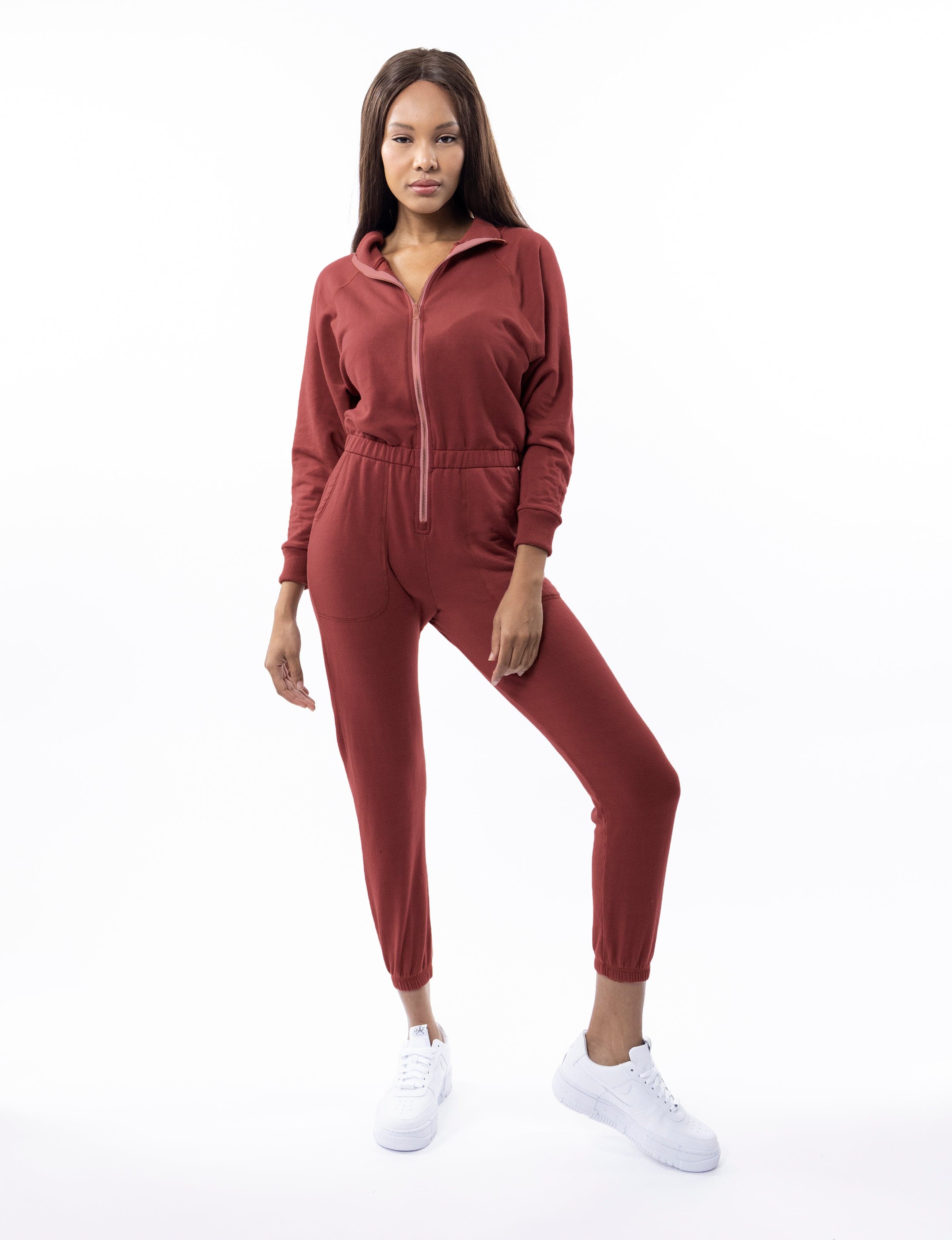 Restore Soft Terry Jumpsuit - Marsala