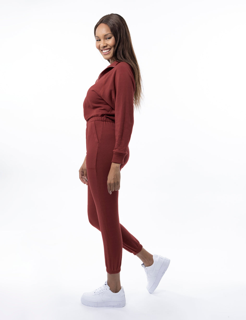 Restore Soft Terry Jumpsuit - Marsala