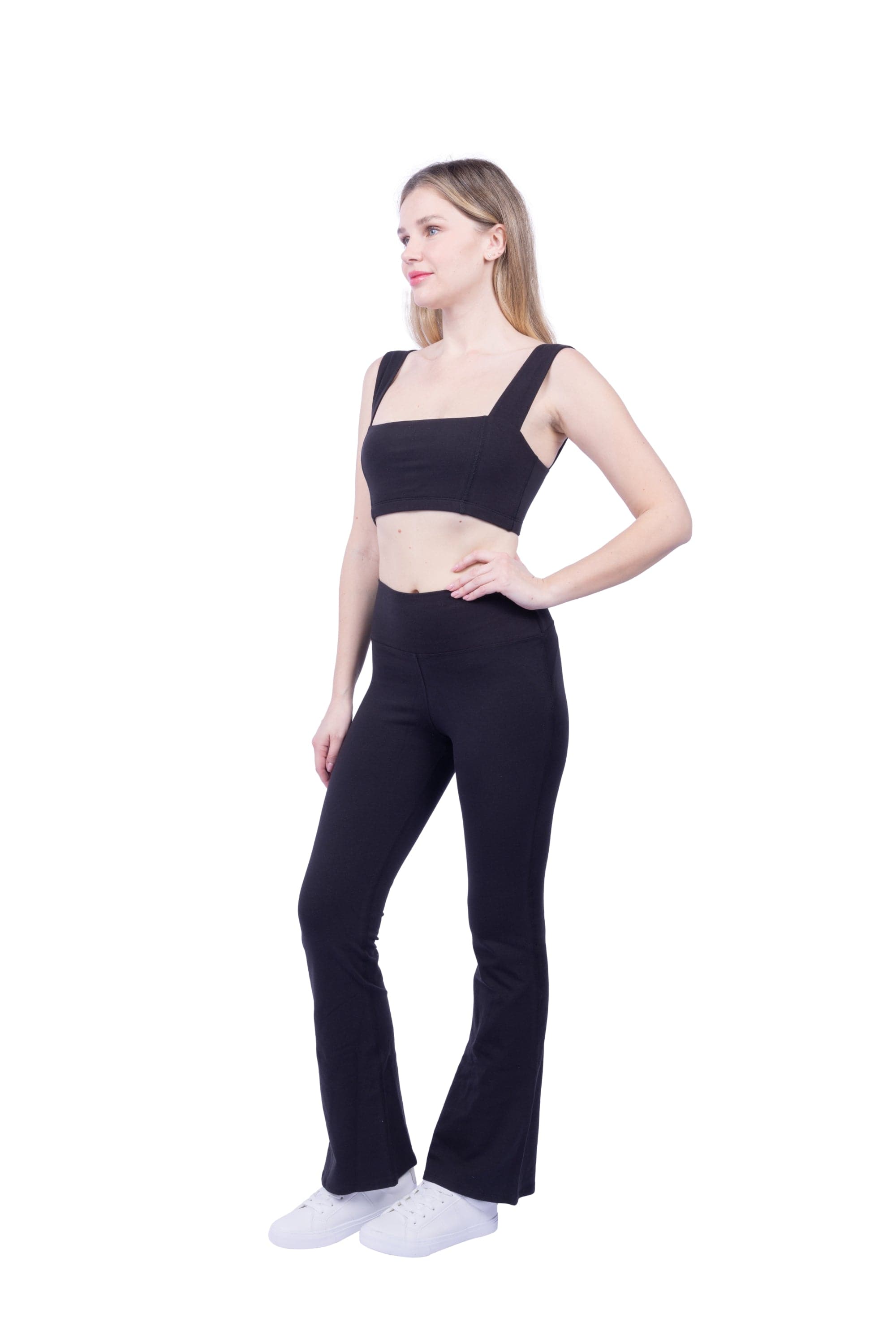 Square Neck Organic Cotton Sports Bra