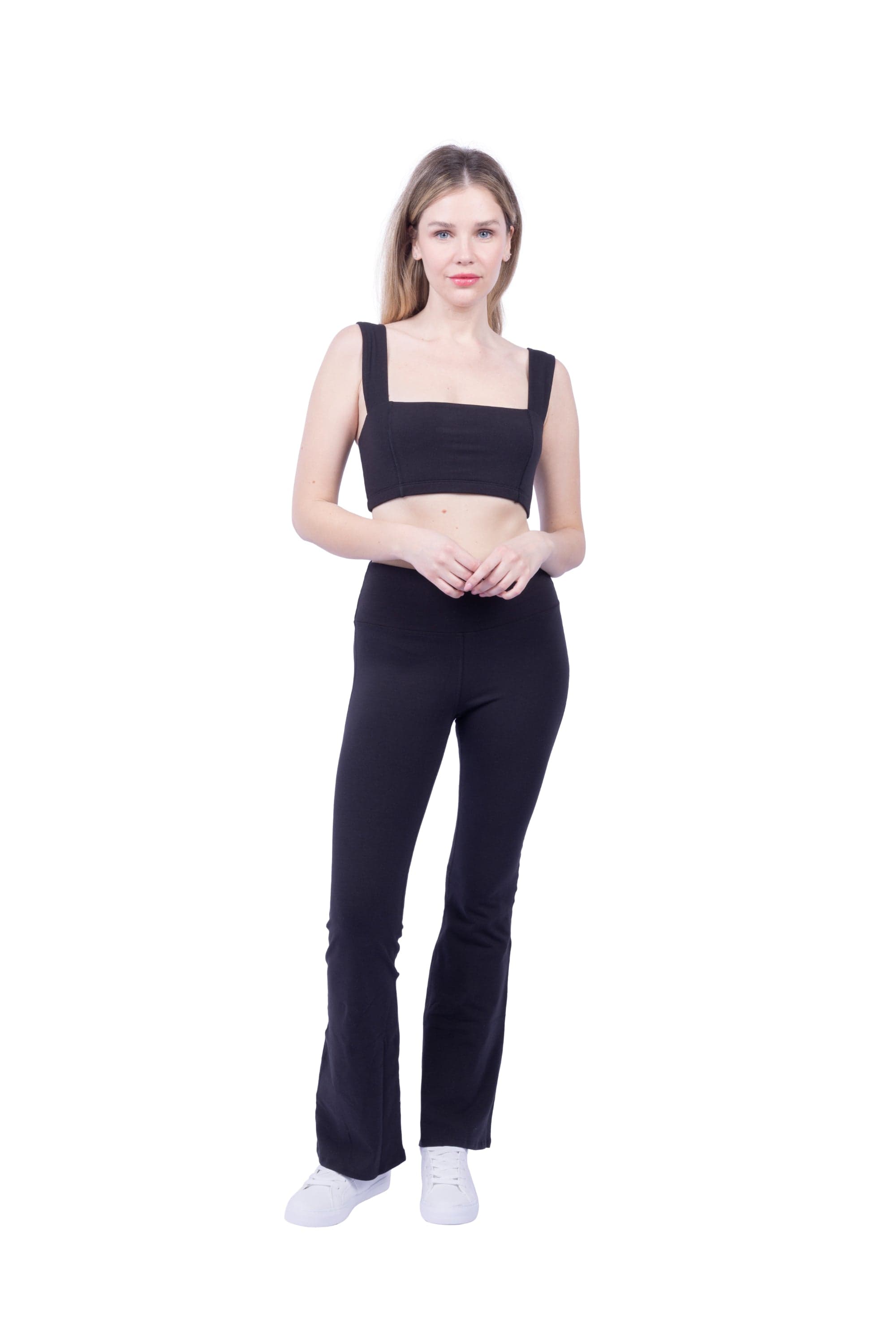Square Neck Organic Cotton Sports Bra