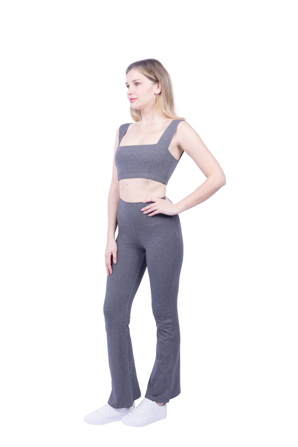 Square Neck Organic Cotton Sports Bra