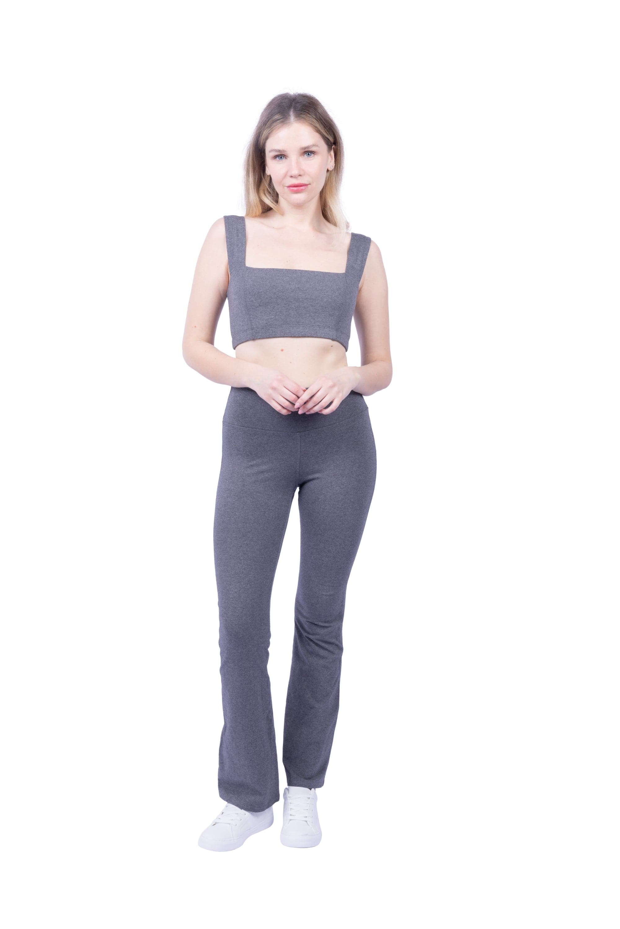 Square Neck Organic Cotton Sports Bra