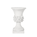 MGO Garden Urn Planter with Handmade Lightweight Concrete - Antique White