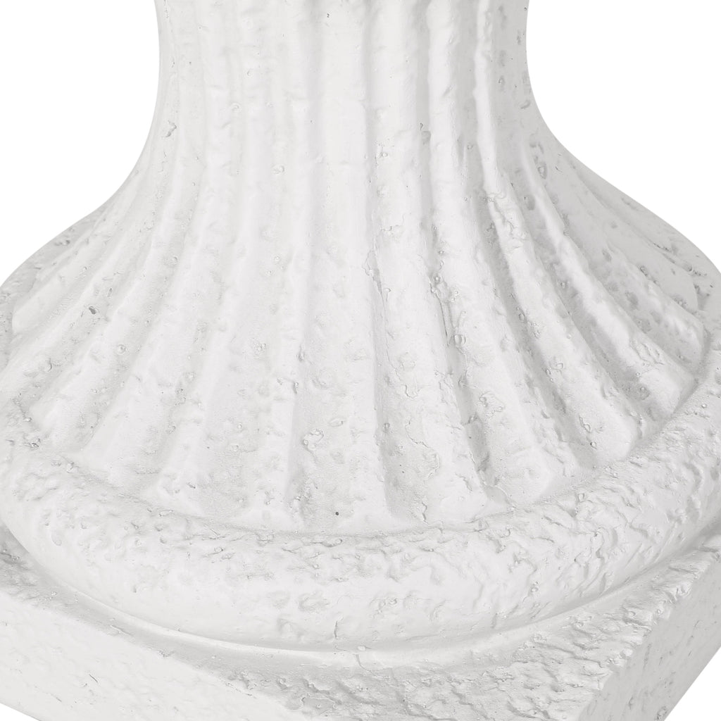 MGO Garden Urn Planter with Handmade Lightweight Concrete - Antique White