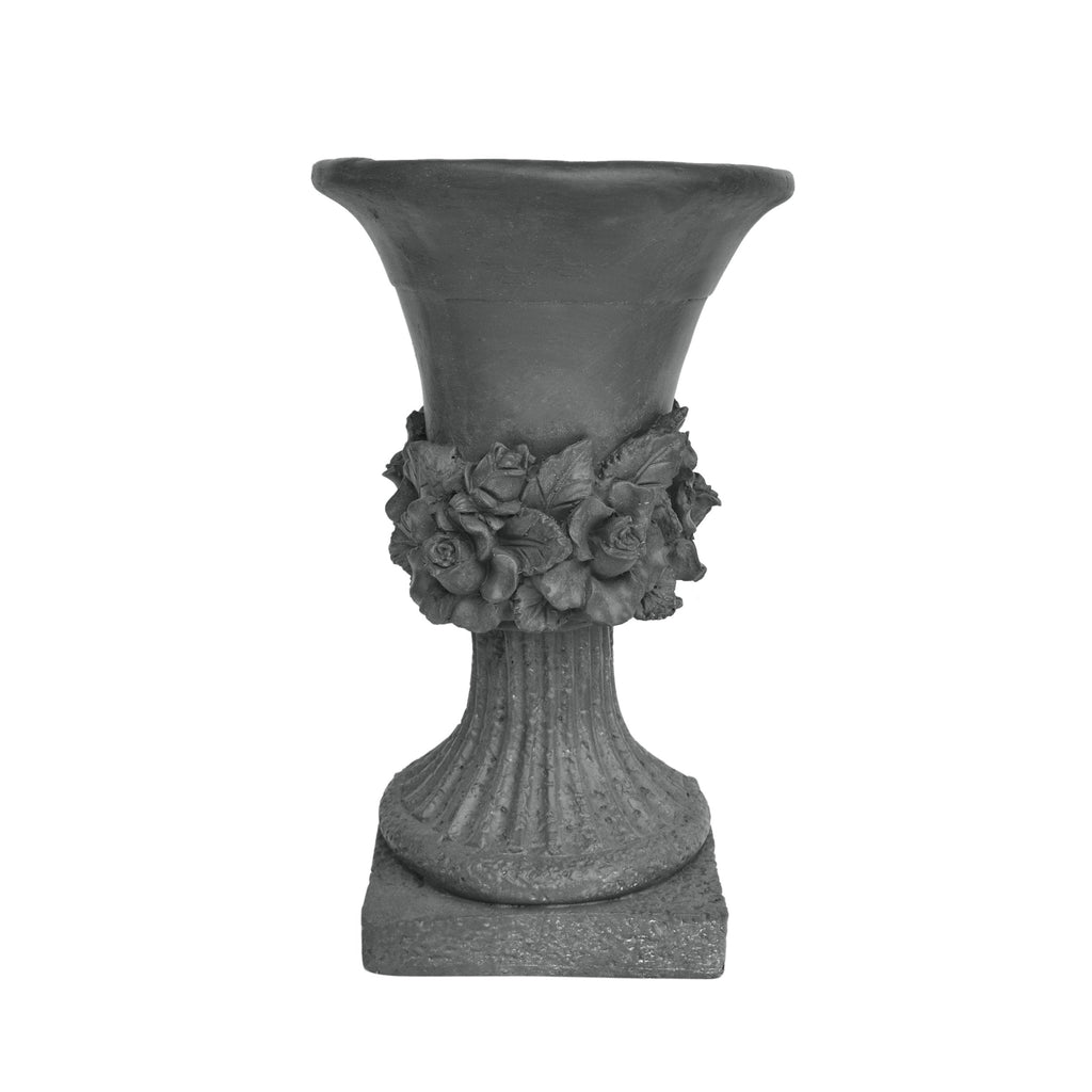 MGO Garden Urn Planter with Weather Resistance - Gray