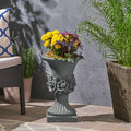 MGO Garden Urn Planter with Weather Resistance - Gray