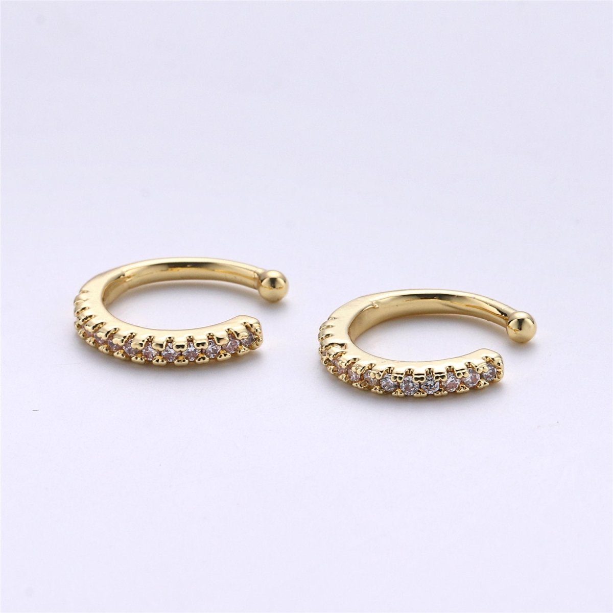 Micro Pave Gold Filled Earring Simple Ear Cuff, delicate ear cuff, ear cuff no piercing, gold ear cuff, ear cuff, gold ear cuff AI-131