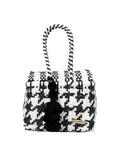 Black and White Houndstooth Mini Purse