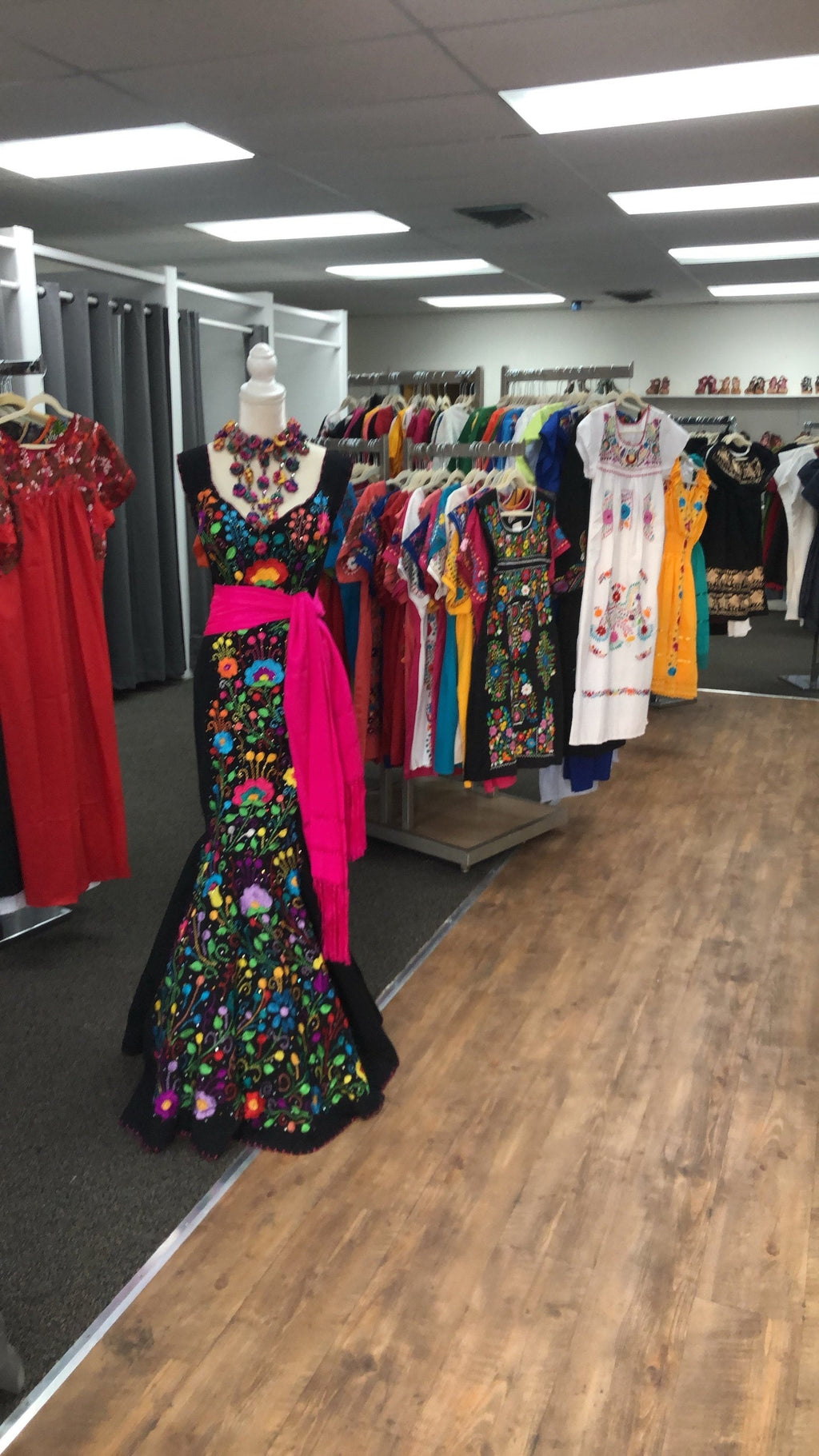 Paloma Negra Hand-Embroidered Mexican Formal Dress — Made to Order