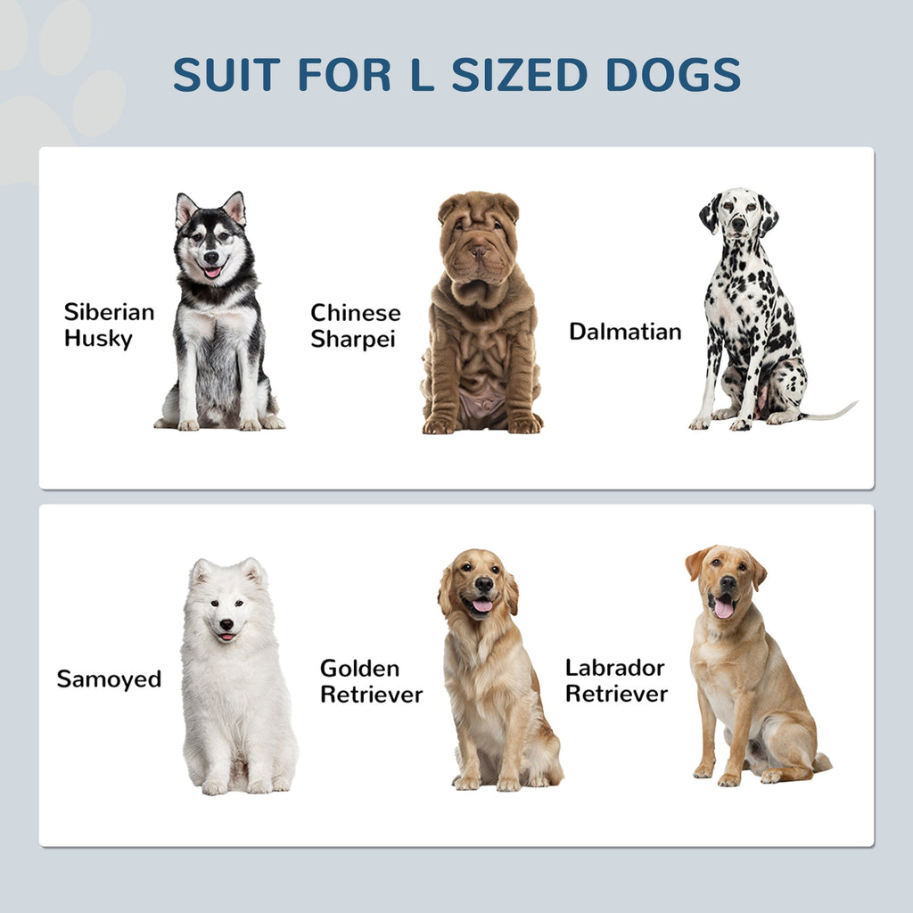 PawHut Large Elevated Dog Bowls with Storage Cabinet