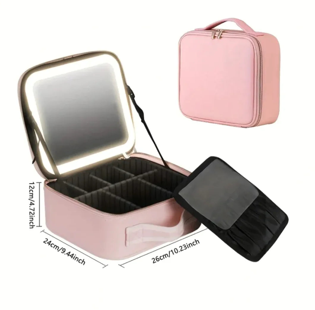 Travel Vanity Case with 4K LED Mirror