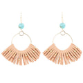 Pueblo Blue Magnesite Golden Fringe Earrings