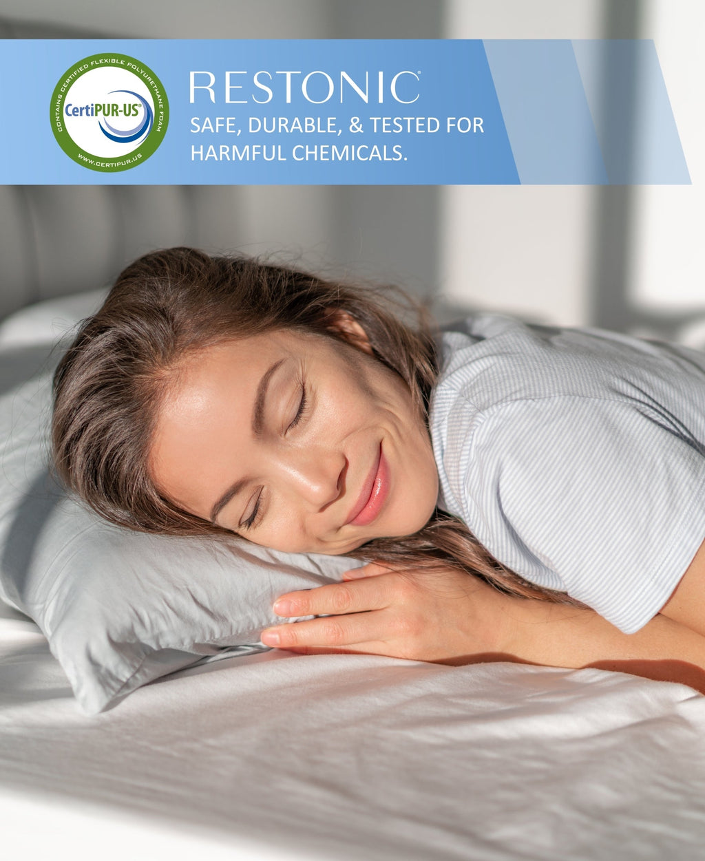 Full Plush Hybrid Mattress with Euro Top - Restonic ComfortCare