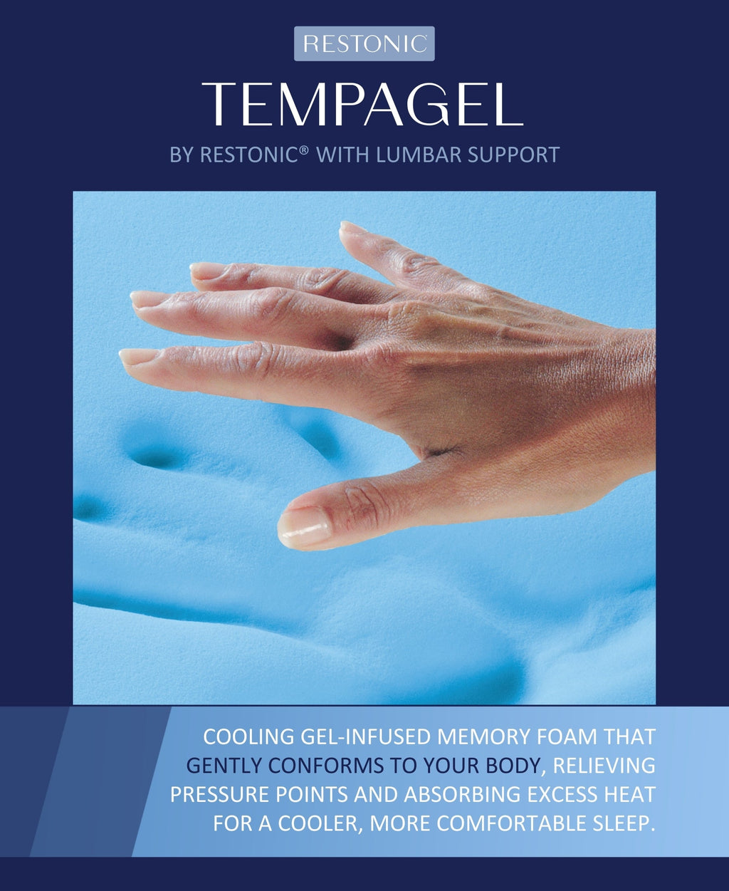Plush Hybrid California King Mattress with Cooling Gel - Restonic ComfortCare