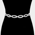 Rhinestone Sash Ribbon Bridal Wedding Belt Headband