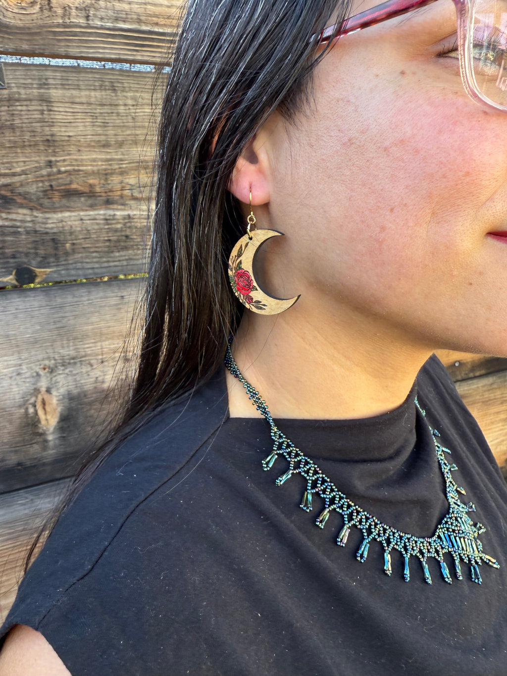 Moonlit Rose Earrings