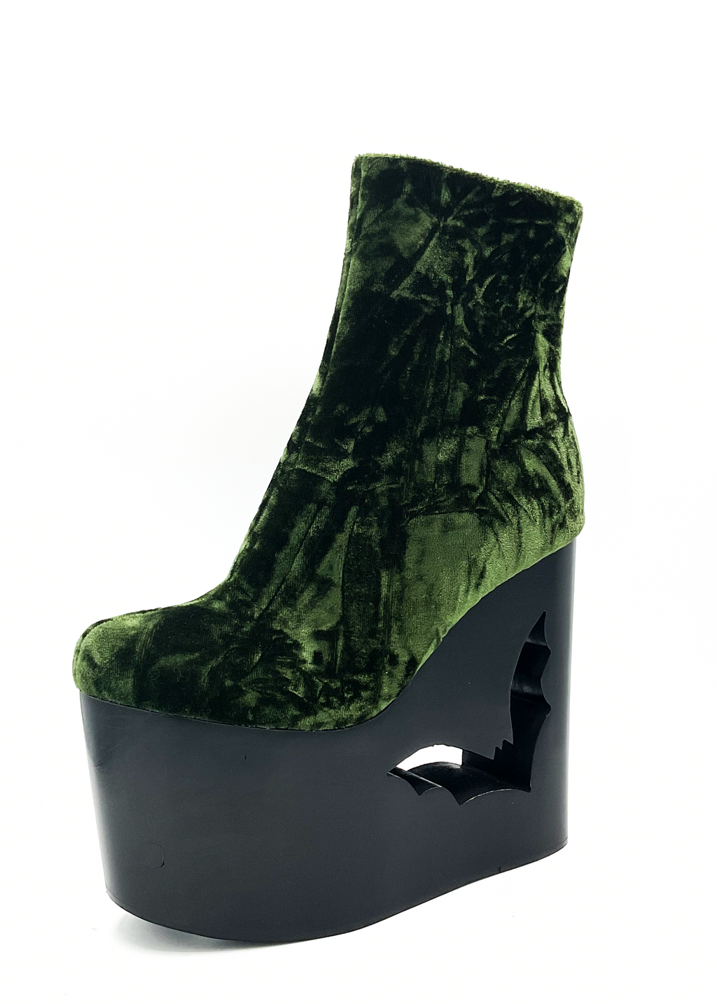 Deadwood Moss Velvet Wedge Boot