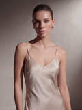 Silk Bias Slip - Champagne