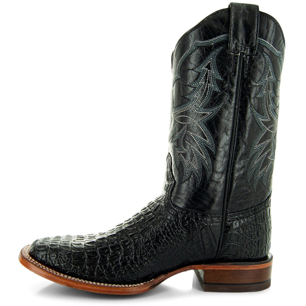Black Caiman Belly Print Men's Cowboy Boots H4001