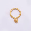Titanium 10.5mm Textured Snake Single Septum Cartilage Piercing Clicker in Gold & Silver | BJ-00049 BJ-00050