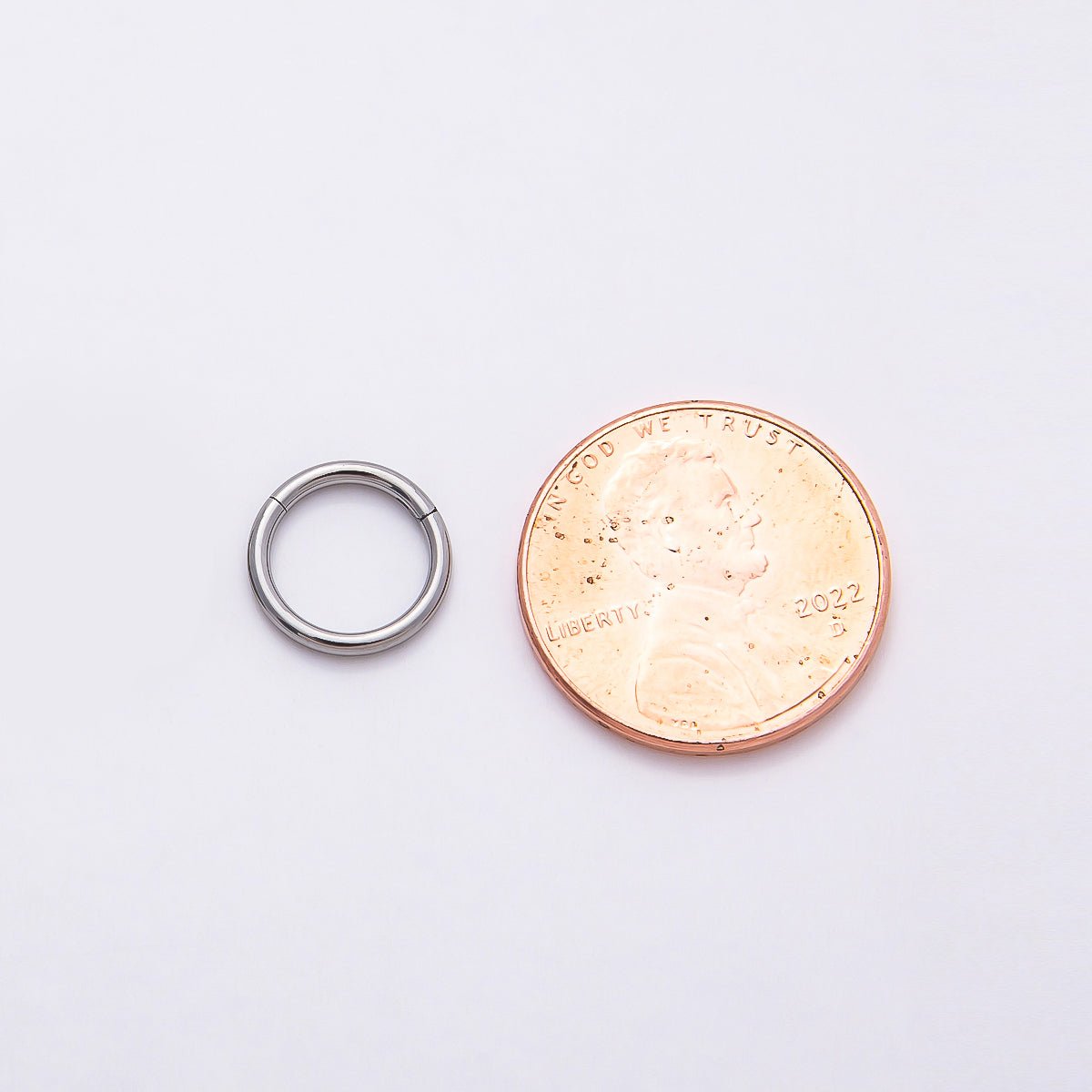 Titanium 10mm Minimalist Single Septum Cartilage Piercing Clicker Earrings | BJ-00030