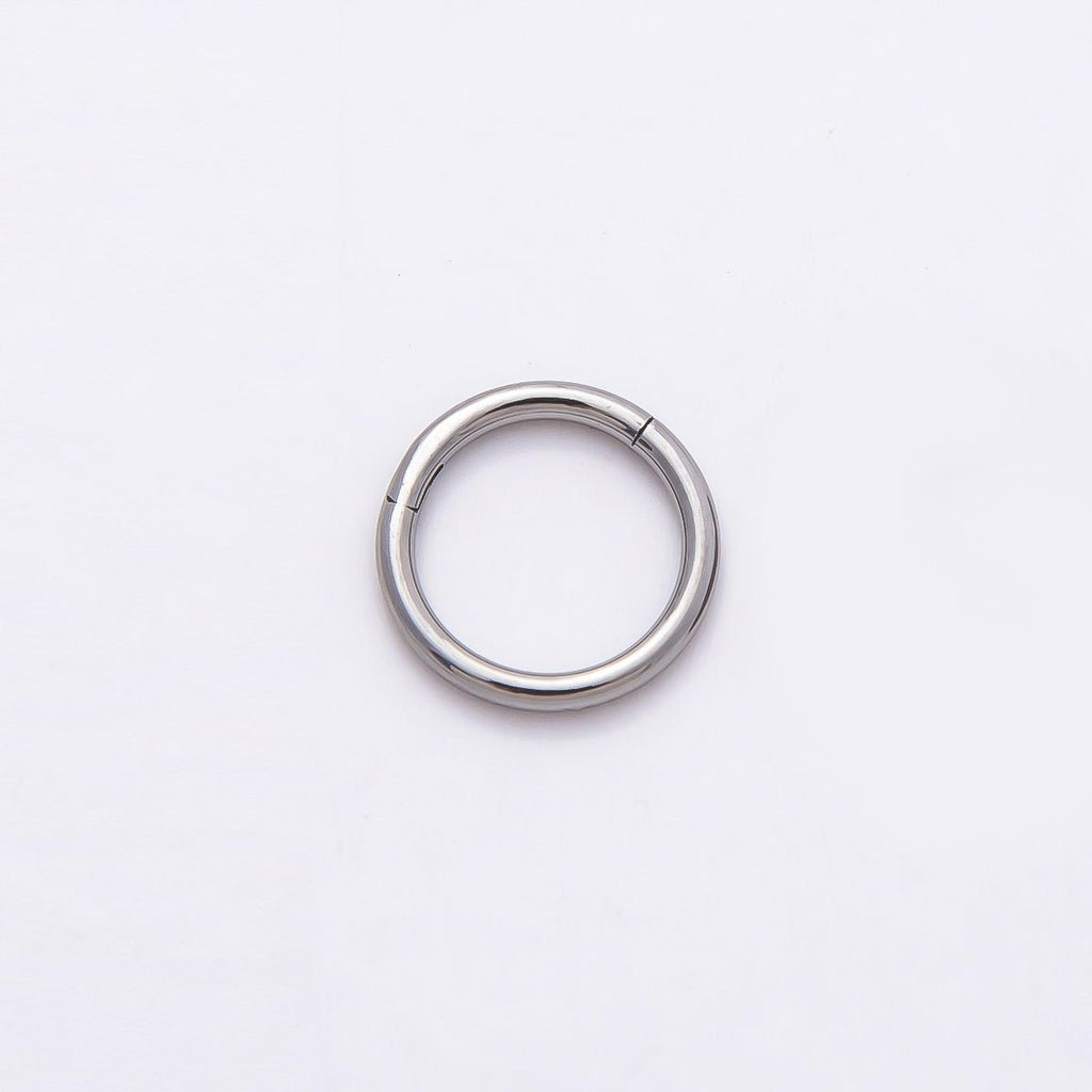 Titanium 10mm Minimalist Single Septum Cartilage Piercing Clicker Earrings | BJ-00030