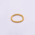 Titanium 13mm Minimalist Oval Single Septum Cartilage Piercing Clicker in Gold & Silver | BJ-00001 BJ-00002
