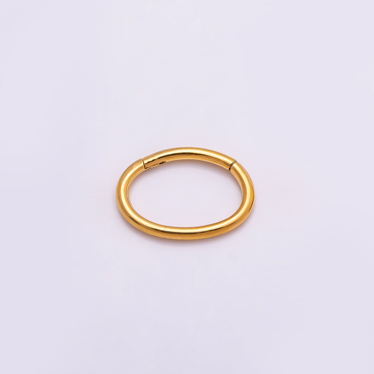 Titanium 13mm Minimalist Oval Single Septum Cartilage Piercing Clicker in Gold & Silver | BJ-00001 BJ-00002