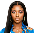 Black HD Invisible Transparent 24' Lace Front Glueless Lace Brazilian Human Hair Pre-Plucked Wigs With Bleached Knots