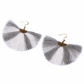Duo Cleo Tassel Grey Earrings - Thailand