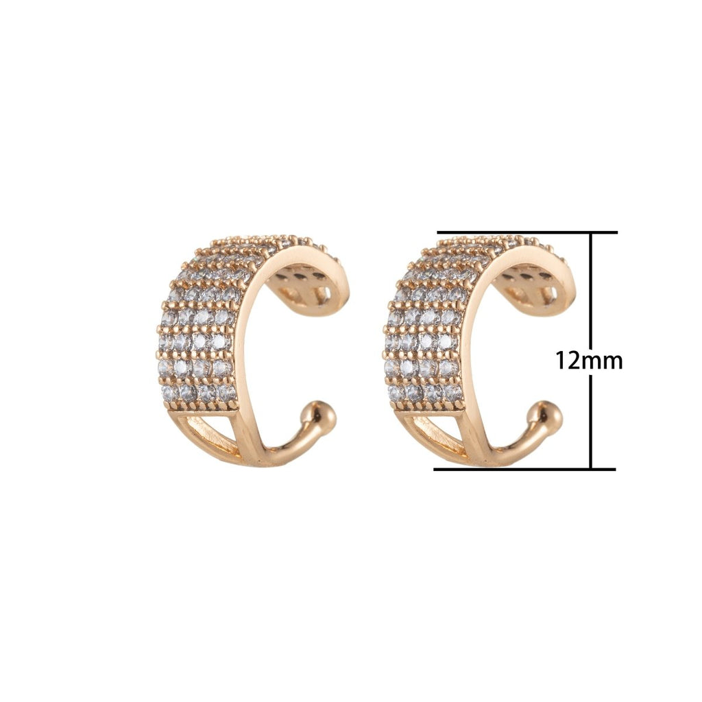 Thick Ear Cuff   ear cuff no piercing   gold ear cuff   ear cuff non pierced   fake helix piercing   ear cuffs   fake piercings, AI-044