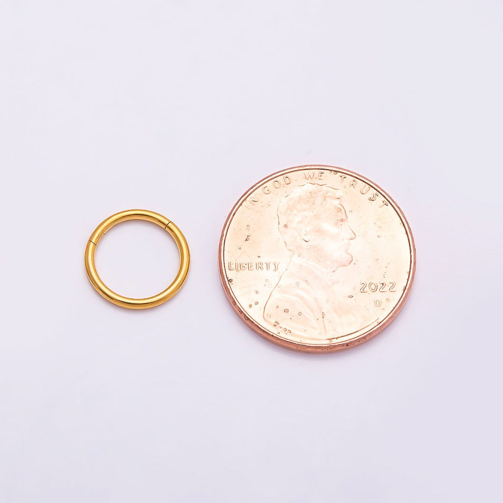 Titanium 10mm Minimalist Round Single Septum Cartilage Piercing Clicker | Findings-00325
