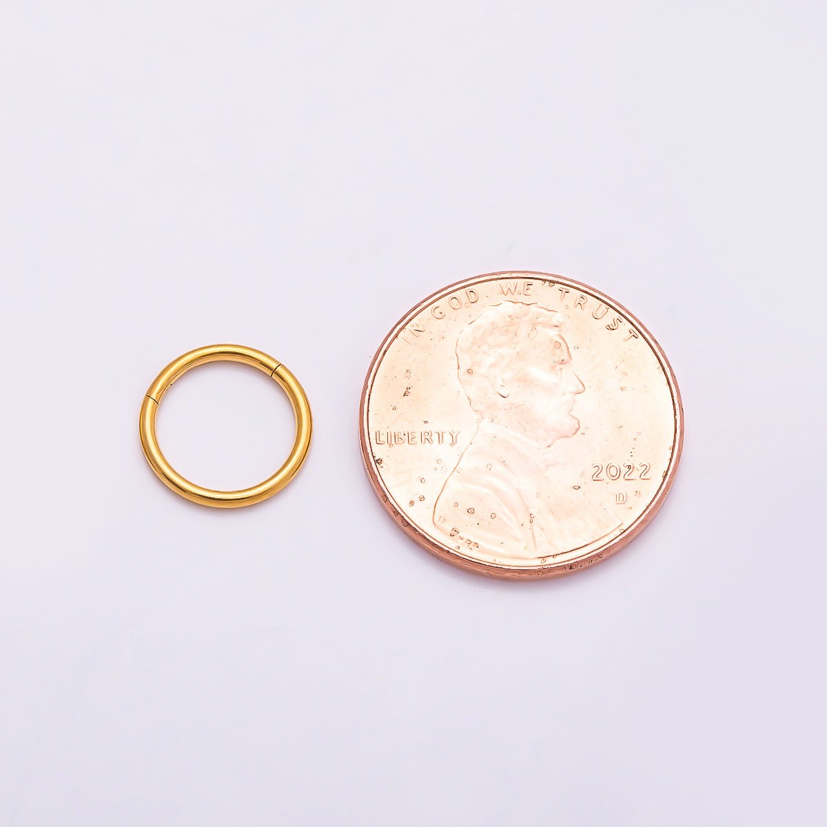 Titanium 10mm Minimalist Round Single Septum Cartilage Piercing Clicker | Findings-00325