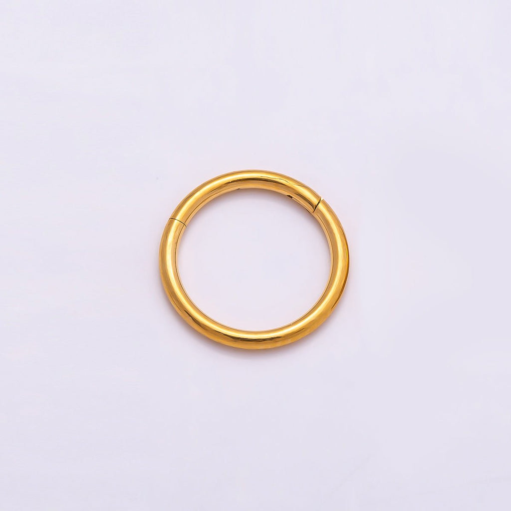 Titanium 10mm Minimalist Round Single Septum Cartilage Piercing Clicker | Findings-00325