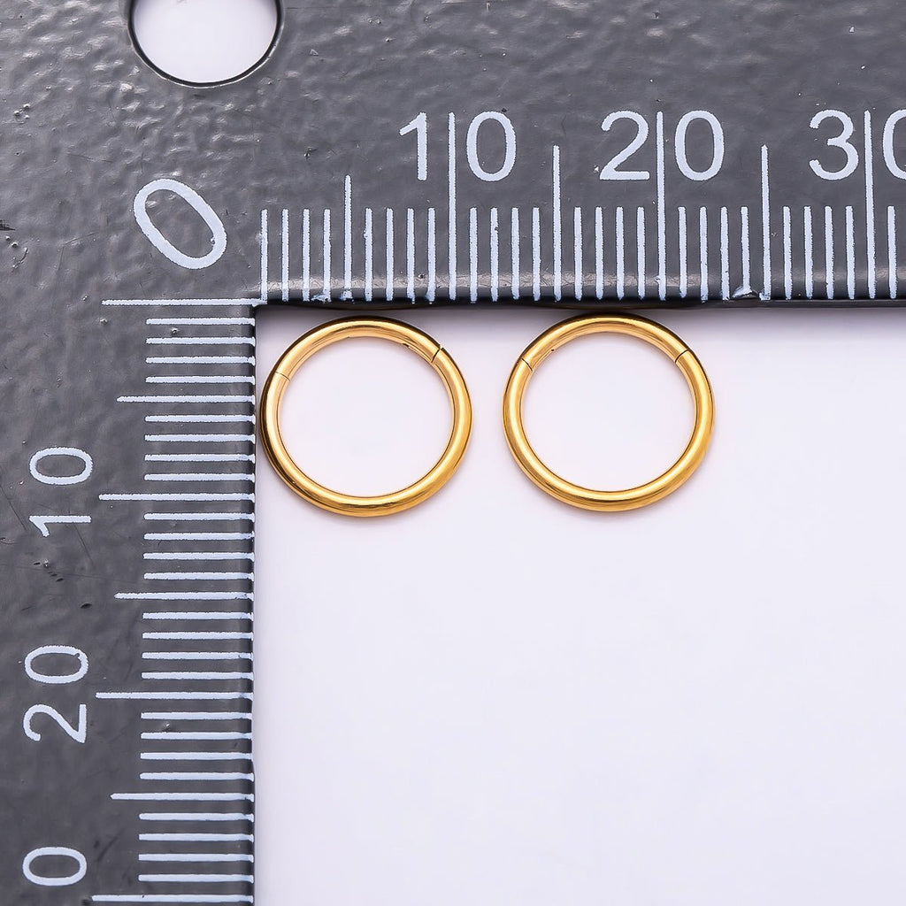 Titanium 10mm Minimalist Round Single Septum Cartilage Piercing Clicker | Findings-00325