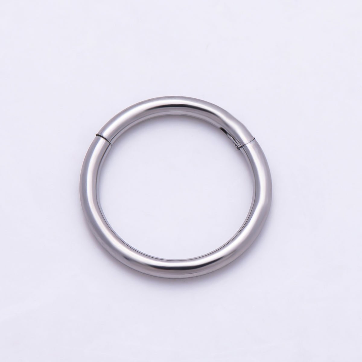 Titanium 10mm Silver Round Single Septum Cartilage Piercing Clicker | Findings-00469