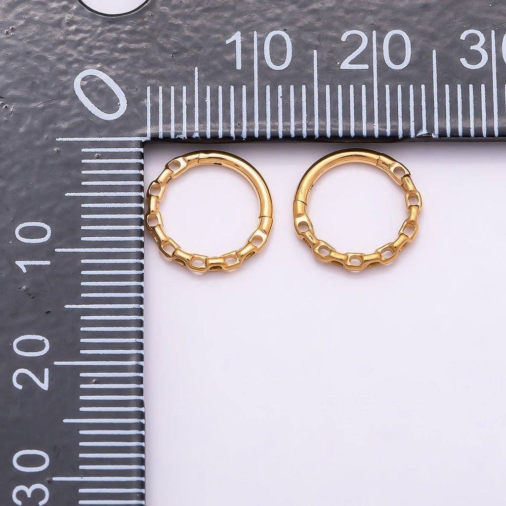 Titanium 11mm Cable Single Septum Cartilage Piercing Clicker in Gold & Silver | Findings-00307 Findings-00308