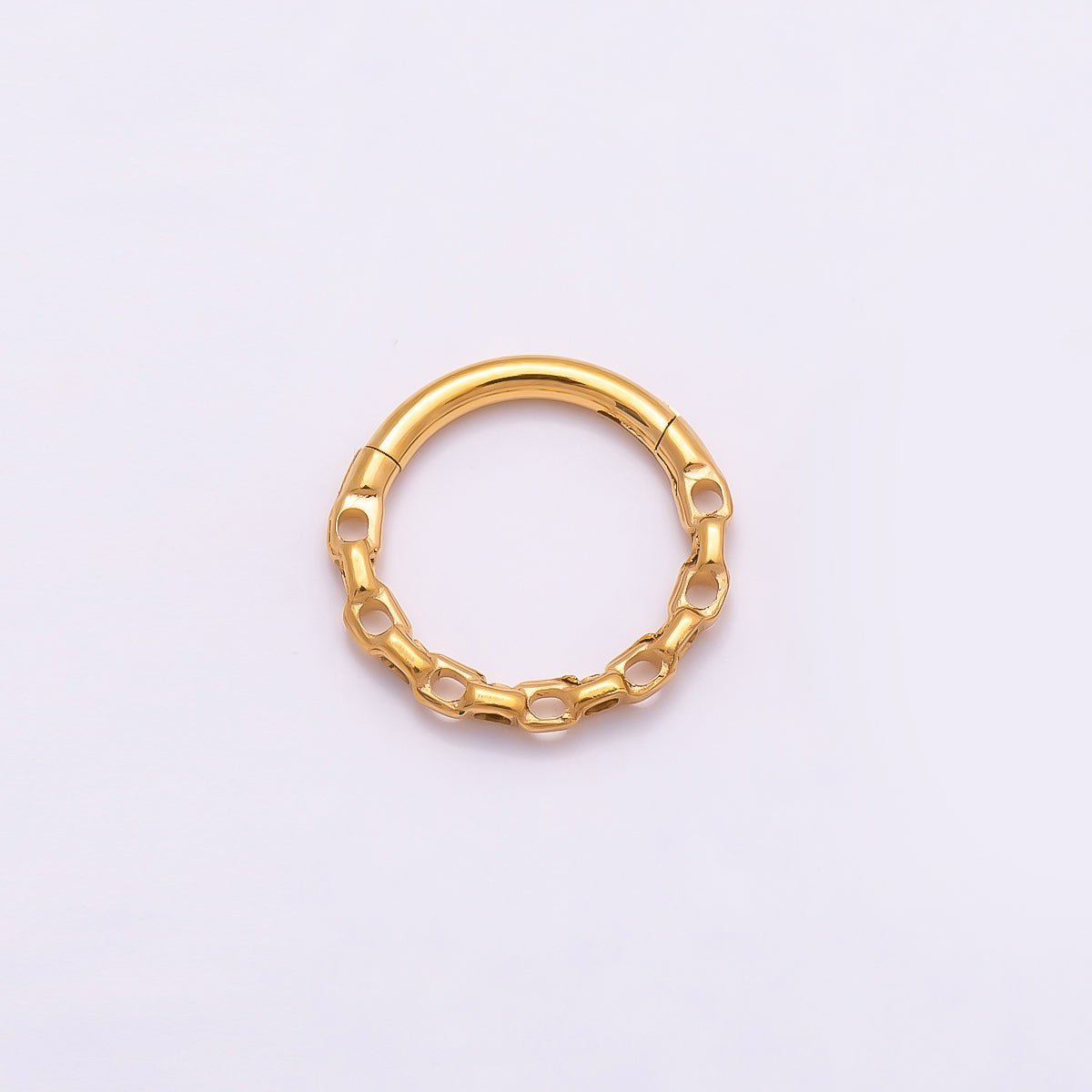 Titanium 11mm Cable Single Septum Cartilage Piercing Clicker in Gold & Silver | Findings-00307 Findings-00308