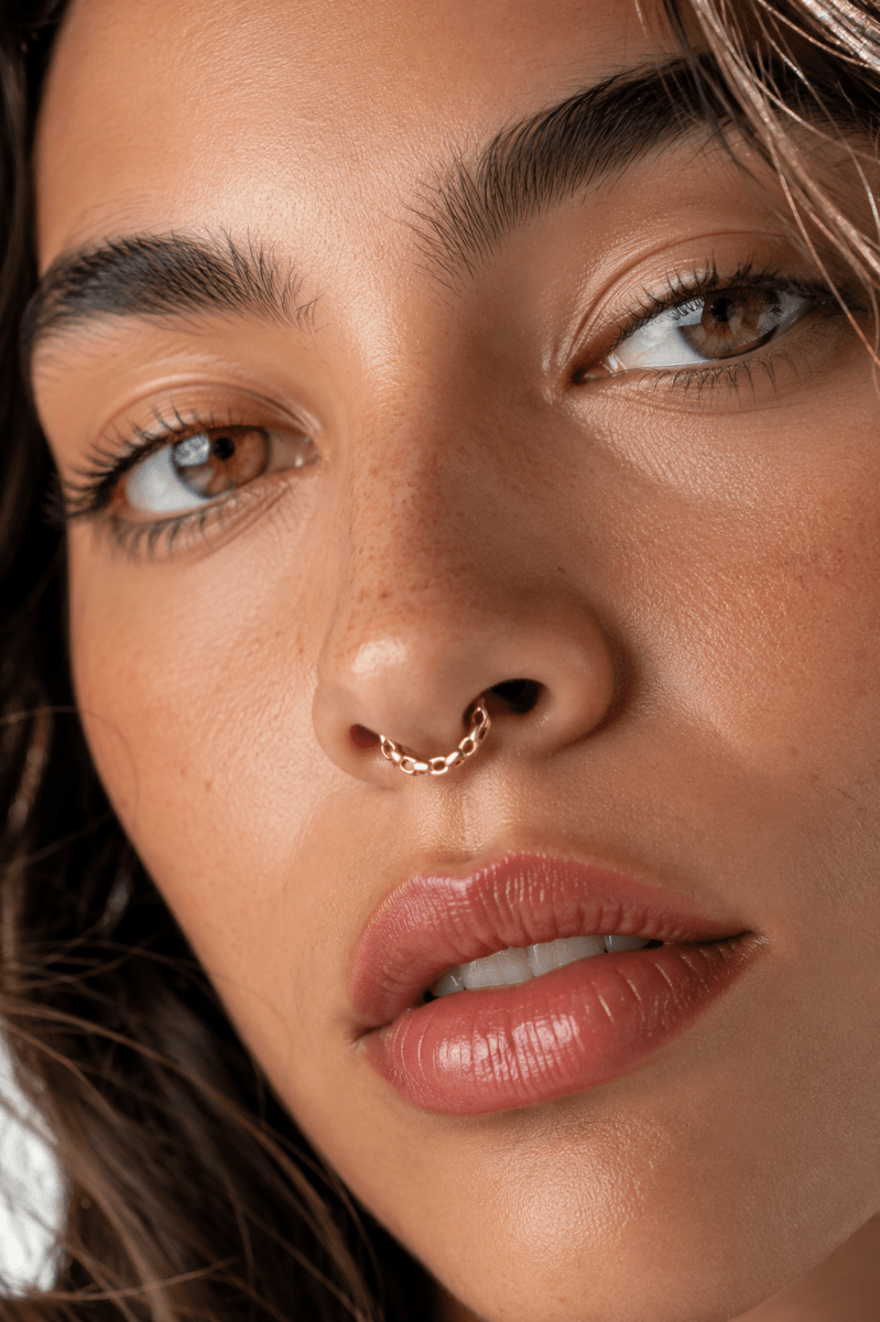 Titanium 11mm Cable Single Septum Cartilage Piercing Clicker in Gold & Silver | Findings-00307 Findings-00308
