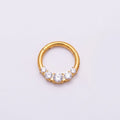 Titanium 11mm Clear CZ Gradient Single Septum Cartilage Piercing Clicker in Gold & Silver | Findings-00321 Findings-00322