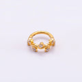 Titanium 11mm CZ Leaf Single Septum Cartilage Piercing Clicker in Gold & Silver | Findings-00287 Findings-00288