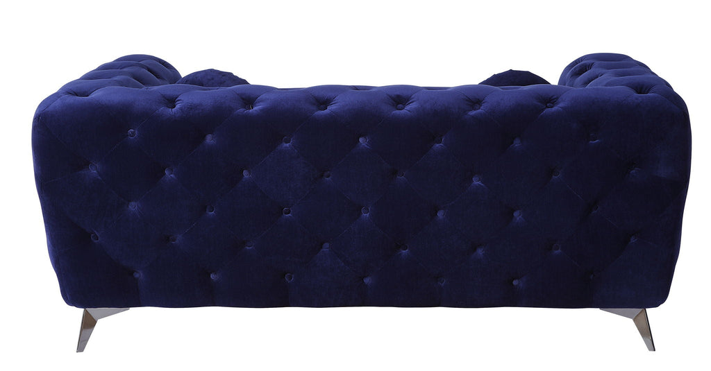 Atronia Luxurious Design Loveseat with Diamond Tufting - Blue or Purple