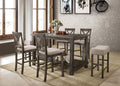 Gray Counter Height 7-Piece Dining Room Set with Modern Design - Martha II